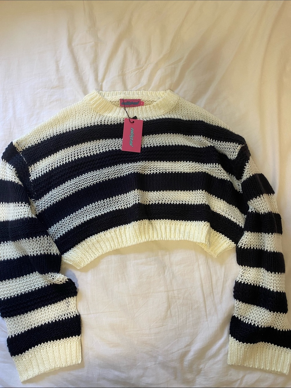 Brand new cropped striped summer sweater!